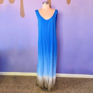 La Blanca Maxi Ombre Blue Grey Coverup